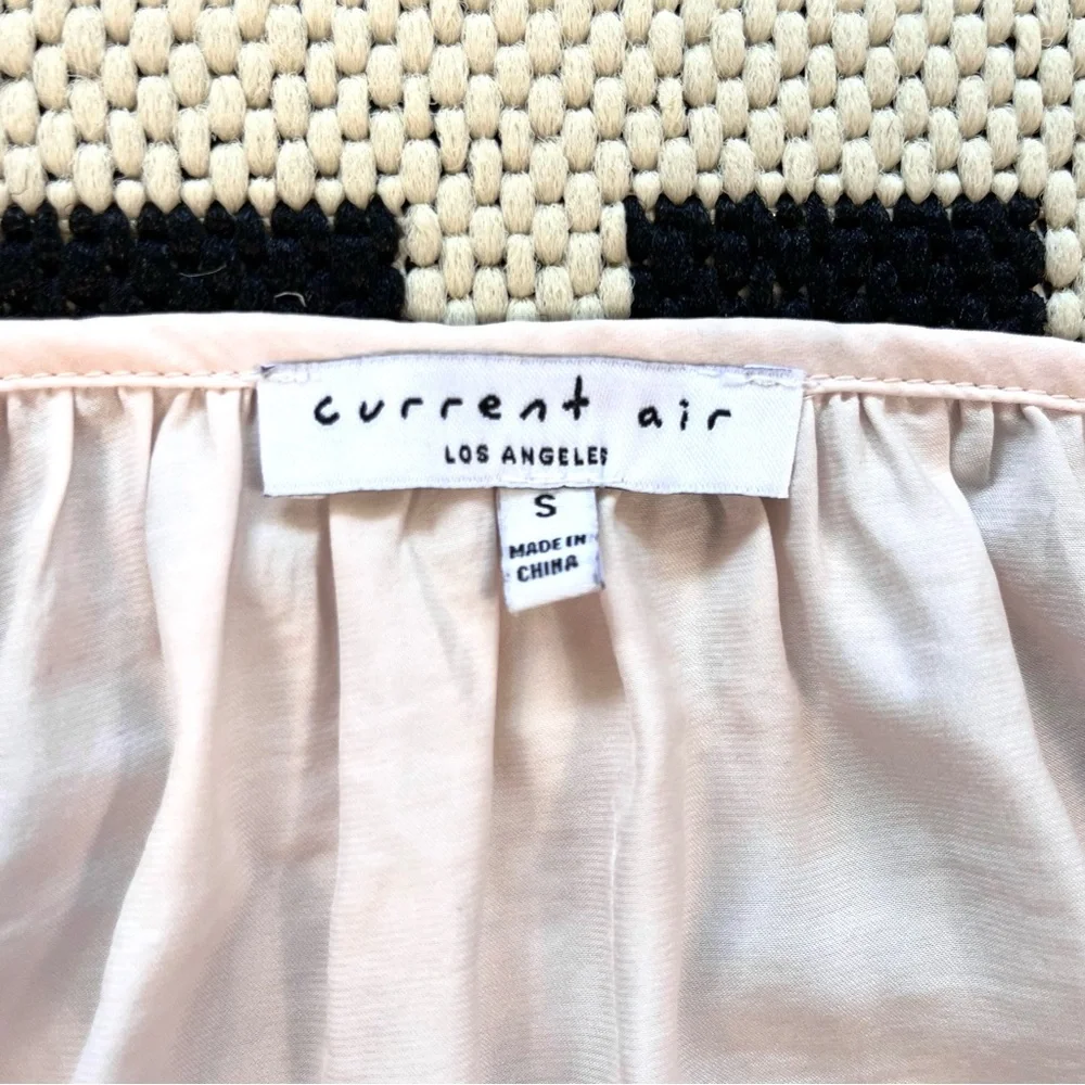 Current Air x Anthropologie Rawna Bell Sleeve Pearl Detail Blouse Small